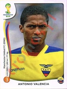 369 Antonio Valencia – FIFA World Cup Brazil 2014 Panini