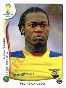 372 Felipe Caicedo – FIFA World Cup Brazil 2014 Panini