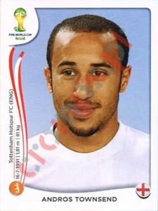 312 Andros Townsend – FIFA World Cup Brazil 2014 Panini