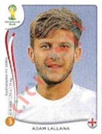 312x Adam Lallana – FIFA World Cup Brazil 2014 Panini