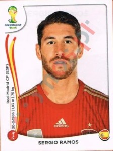 111 Sergio Ramos – FIFA World Cup Brazil 2014 Panini