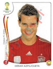 114x César Azpilicueta – FIFA World Cup Brazil 2014 Panini