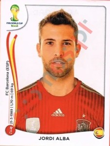 115 Jordi Alba – FIFA World Cup Brazil 2014 Panini