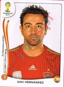 118 Xavi Hernández – FIFA World Cup Brazil 2014 Panini