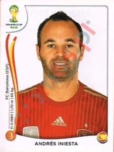 119 Andrés Iniesta – FIFA World Cup Brazil 2014 Panini
