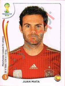 123 Juan Mata – FIFA World Cup Brazil 2014 Panini