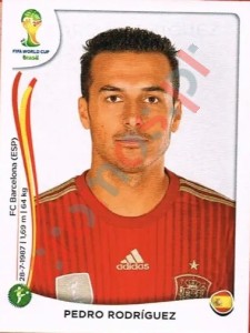 124 Pedro Rodríguez – FIFA World Cup Brazil 2014 Panini