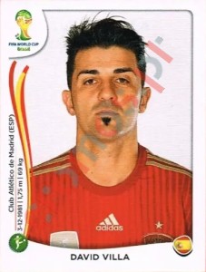 125 David Villa – FIFA World Cup Brazil 2014 Panini