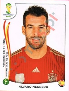 126 Álvaro Negredo – FIFA World Cup Brazil 2014 Panini