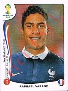 379 Raphaël Varane – FIFA World Cup Brazil 2014 Panini