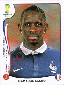 381 Mamadou Sakho – FIFA World Cup Brazil 2014 Panini