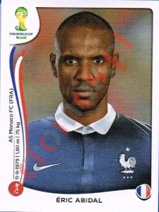 382 Éric Abidal – FIFA World Cup Brazil 2014 Panini
