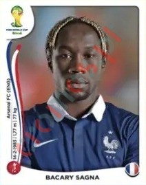 382x Bacary Sagna – FIFA World Cup Brazil 2014 Panini
