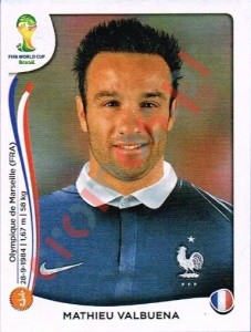387 Mathieu Valbuena – FIFA World Cup Brazil 2014 Panini