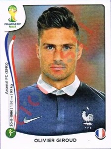 391 Olivier Giroud – FIFA World Cup Brazil 2014 Panini