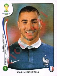 392 Karim Benzema – FIFA World Cup Brazil 2014 Panini
