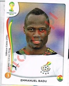 535 Emmanuel Badu – FIFA World Cup Brazil 2014 Panini