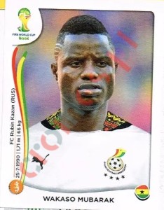 538 Wakaso Mubarak – FIFA World Cup Brazil 2014 Panini