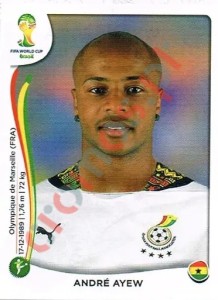 542 André Ayew – FIFA World Cup Brazil 2014 Panini