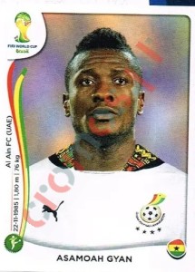 544 Asamoah Gyan – FIFA World Cup Brazil 2014 Panini