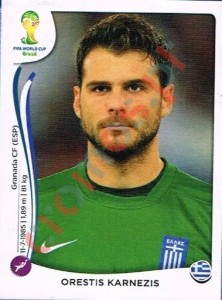 205 Orestis Karnezis – FIFA World Cup Brazil 2014 Panini