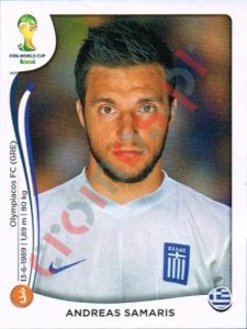 212 Andreas Samaris – FIFA World Cup Brazil 2014 Panini