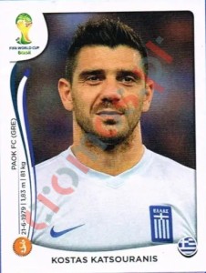 214 Kostas Katsouranis – FIFA World Cup Brazil 2014 Panini