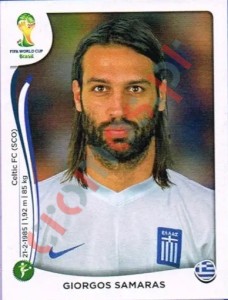 218 Giorgos Samaras – FIFA World Cup Brazil 2014 Panini