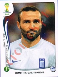 219 Dimitris Salpingidis – FIFA World Cup Brazil 2014 Panini