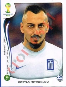 221 Kostas Mitroglou – FIFA World Cup Brazil 2014 Panini