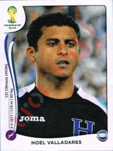 395 Noel Valladares – FIFA World Cup Brazil 2014 Panini