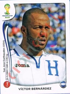 397 Víctor Bernárdez – FIFA World Cup Brazil 2014 Panini