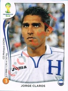 401 Jorge Claros – FIFA World Cup Brazil 2014 Panini