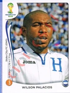 406 Wilson Palacios – FIFA World Cup Brazil 2014 Panini