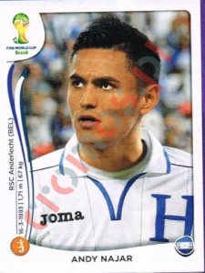 407 Andy Najar – FIFA World Cup Brazil 2014 Panini