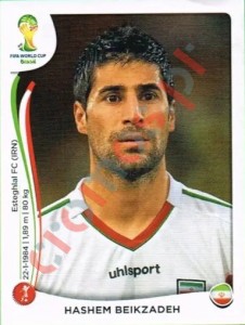 458 Hashem Beikzadeh – FIFA World Cup Brazil 2014 Panini