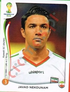 460 Javad Nekounam – FIFA World Cup Brazil 2014 Panini
