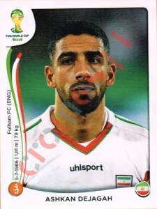 464 Ashkan Dejagah – FIFA World Cup Brazil 2014 Panini