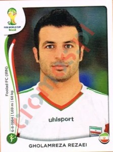 466 Gholamreza Rezaei – FIFA World Cup Brazil 2014 Panini