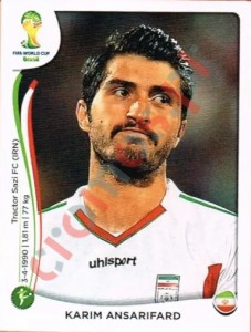 467 Karim Ansarifard – FIFA World Cup Brazil 2014 Panini