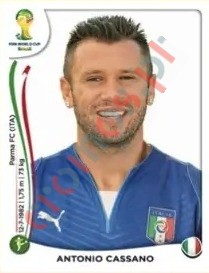 333x Antonio Cassano – FIFA World Cup Brazil 2014 Panini
