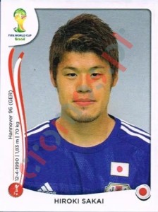 249 Hiroki Sakai – FIFA World Cup Brazil 2014 Panini