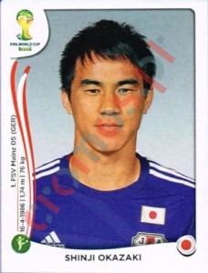 257 Shinji Okazaki – FIFA World Cup Brazil 2014 Panini
