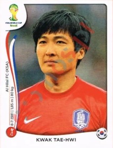 624 Kwak Tae-Hwi – FIFA World Cup Brazil 2014 Panini