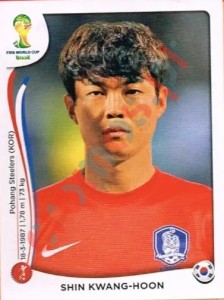 628 Shin Kwang-Hoon – FIFA World Cup Brazil 2014 Panini