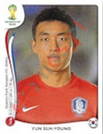 628x Yun Suk-Young – FIFA World Cup Brazil 2014 Panini