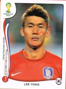 629 Lee Yong – FIFA World Cup Brazil 2014 Panini