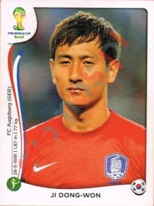 636 Ji Dong-Won – FIFA World Cup Brazil 2014 Panini