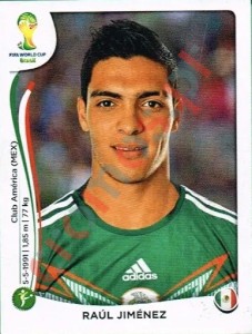87 Raúl Jiménez – FIFA World Cup Brazil 2014 Panini