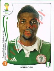 478 John Ogu – FIFA World Cup Brazil 2014 Panini